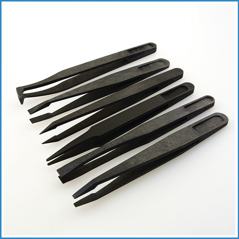 Electronics Repair Parts - Anti-Static Carbon Fiber Tweezers Kit ESD